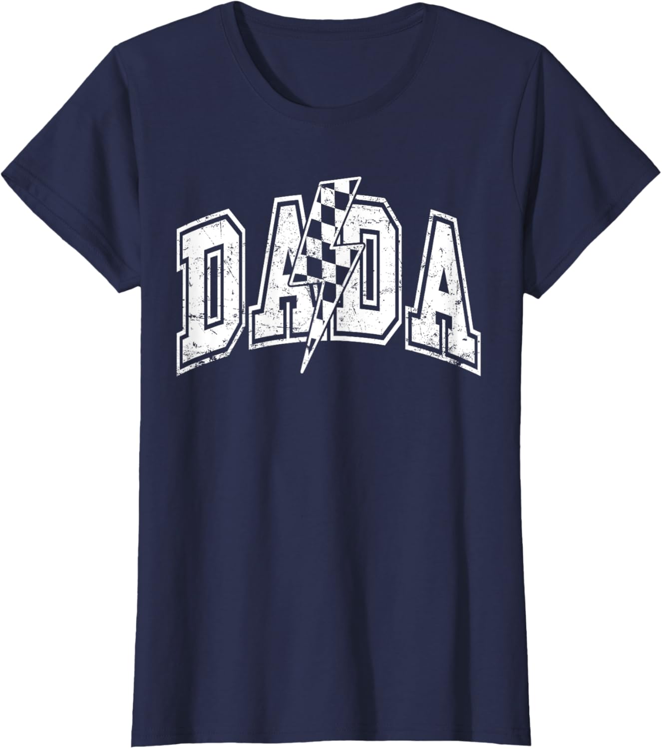 Dada Lightning Bolt Checkered Varsity Dad Men Father's Day