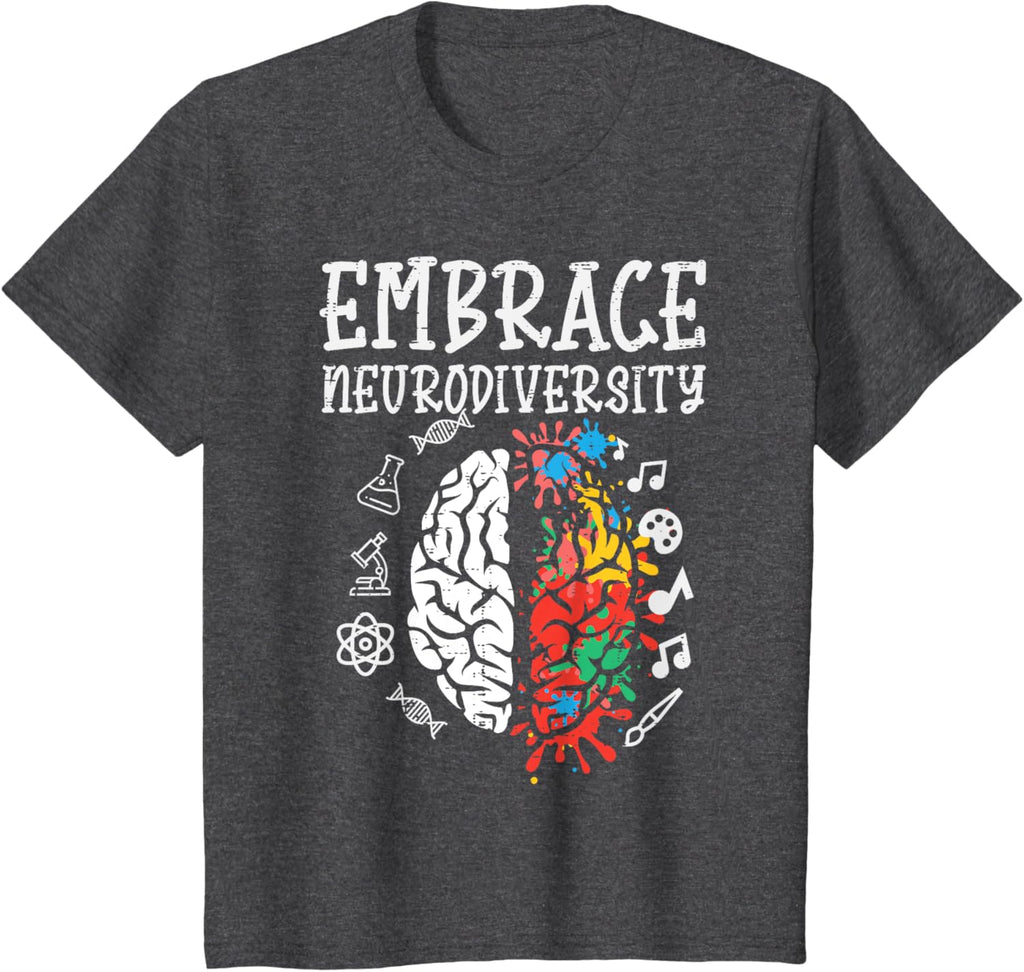 Embrace Neurodiversity Autism Awareness ASD Men Women Kids