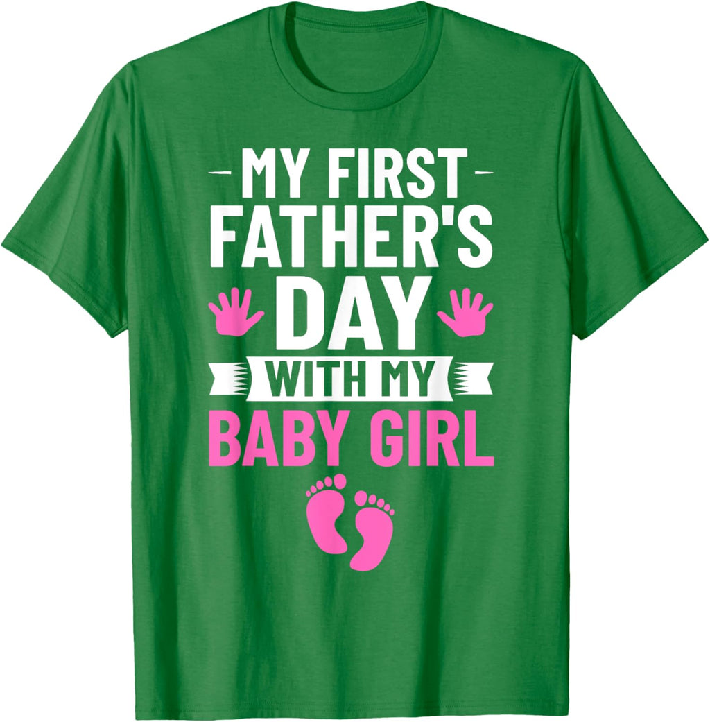 My First Fathers Day Baby Girl Outfit First Time Dad