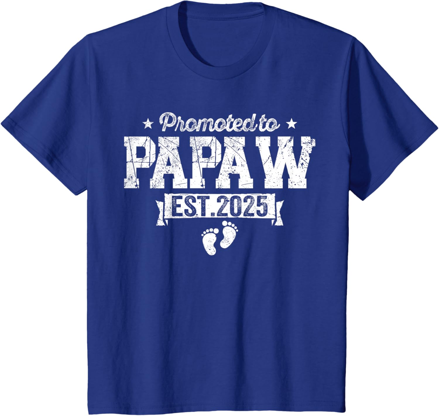 Retro Promoted To Papaw 2025 New Papaw First Father's Day T-Shirt, Small, Black