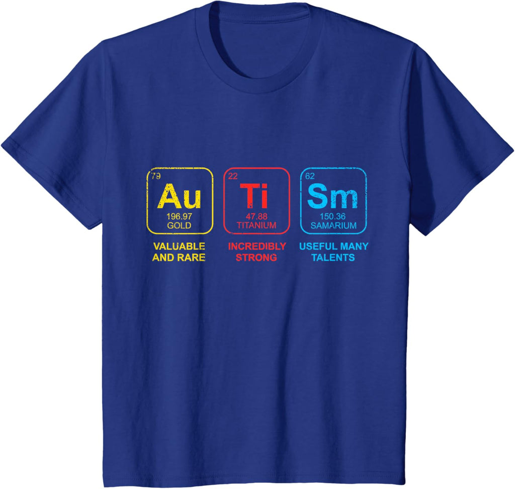 Autism Awareness Women Men Kids Elements Periodic Table ASD