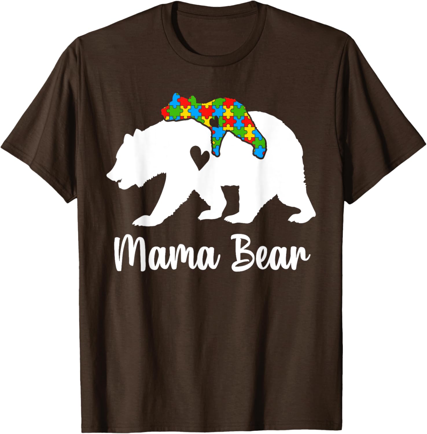Mama Bear Love Support Autism Awareness Bear Family