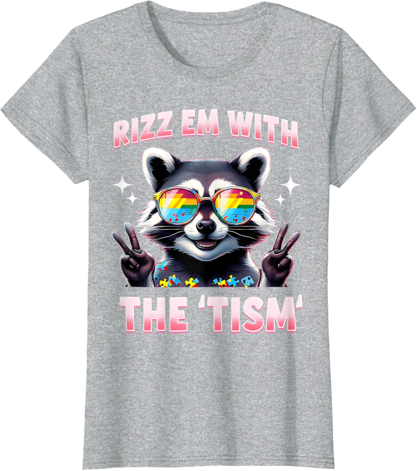 Autism Funny Rizz Em With The Tism Meme Autistic Racoon