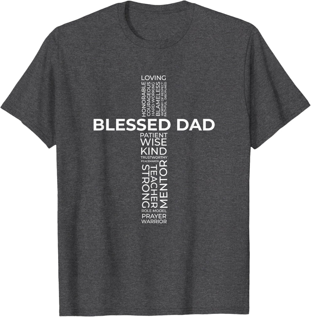 Christian Blessed Dad Cross Father's Day Shirt