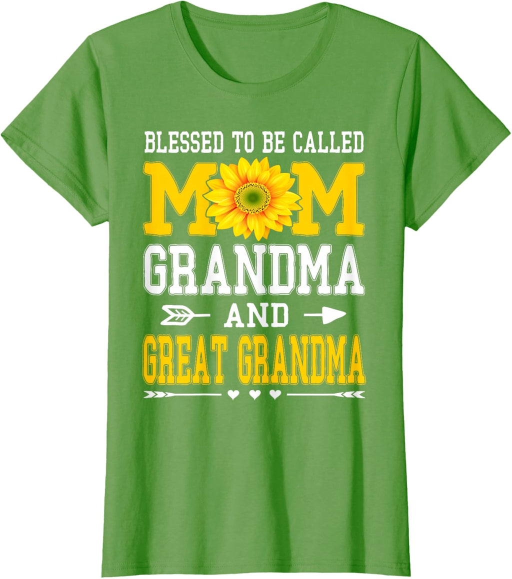 Blessed To Be Called Mom Grandma Great Grandma Mother's Day Mother Shirt